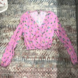 NWT ASOS FLORAL BUBBLE TOP - US 2